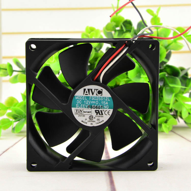 Original AVC F9025S12L Cooling Fan 12V 0.15A 1.8W 3wires F9025S12L Fans